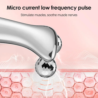Electric Facial Microcurrent Beauty Device with LED Display for Skin Tightening and Lifting Massage