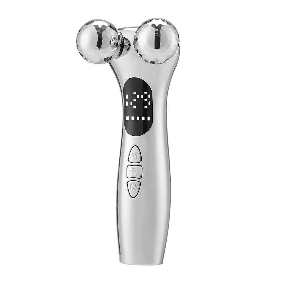 Electric Facial Microcurrent Beauty Device with LED Display for Skin Tightening and Lifting Massage